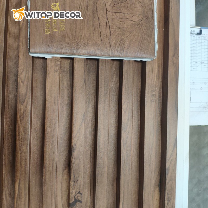 New grooved wood plastic bamboo fibre background decorative wood interior building fluted 3D wpc pvc wall panel Other Boards