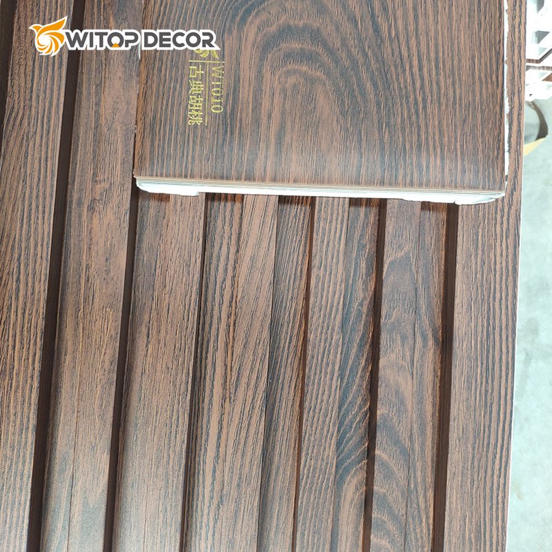 New grooved wood plastic bamboo fibre background decorative wood interior building fluted 3D wpc pvc wall panel Other Boards