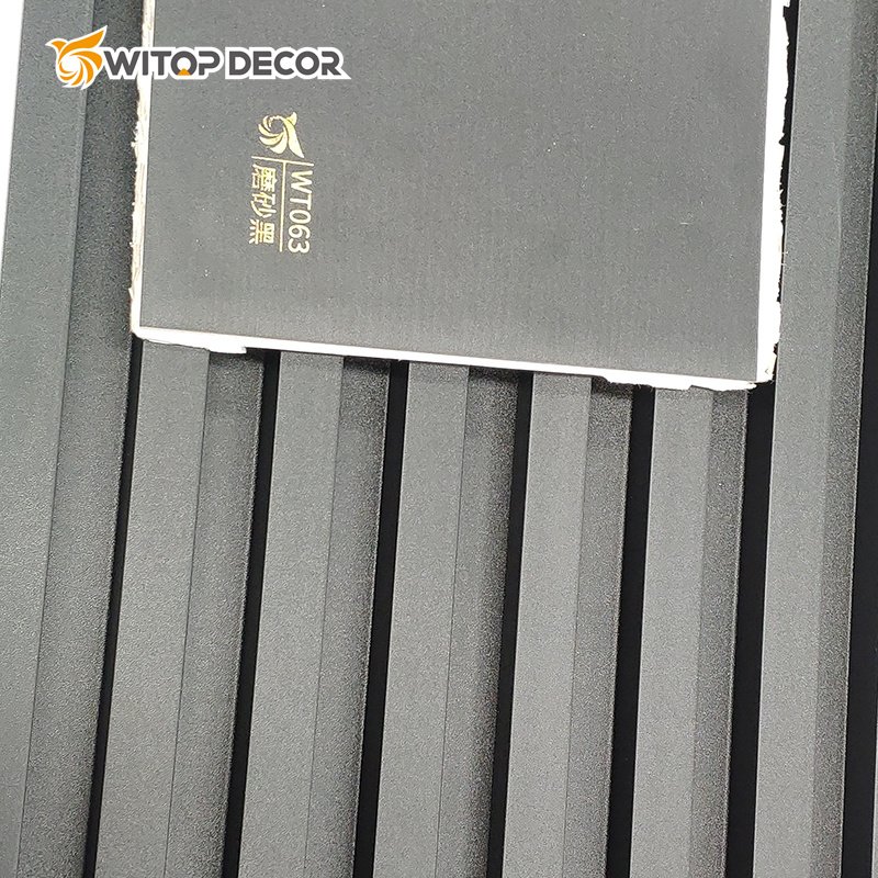New grooved wood plastic bamboo fibre background decorative wood interior building fluted 3D wpc pvc wall panel Other Boards
