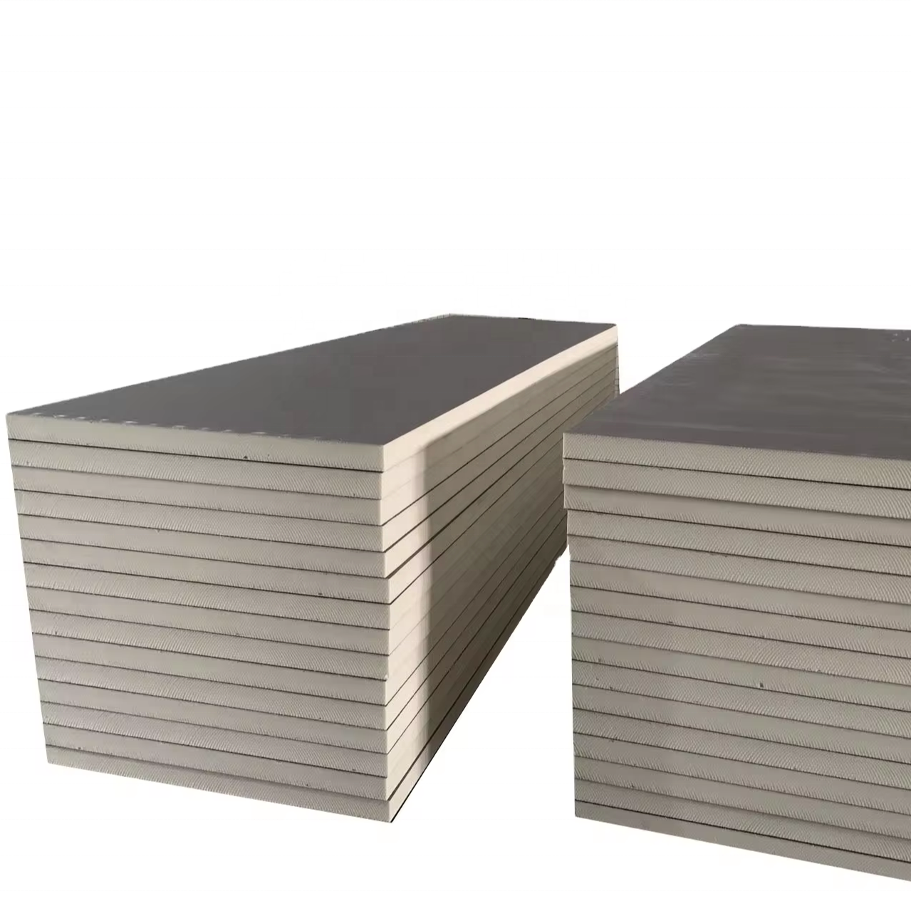 High obturator ratio fiberglass PIR / PU thermal insulation panel cement mortar coated felt facing