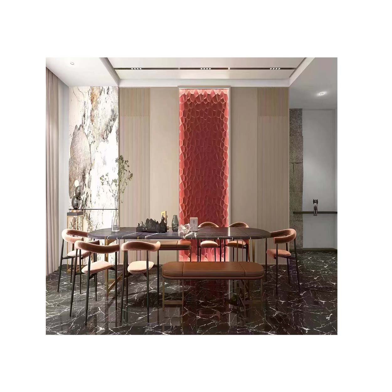 600*2400mm Eco-friendly akupanel acoustic wood panels sound proof wall panel wood slat oak acoustic panel studio