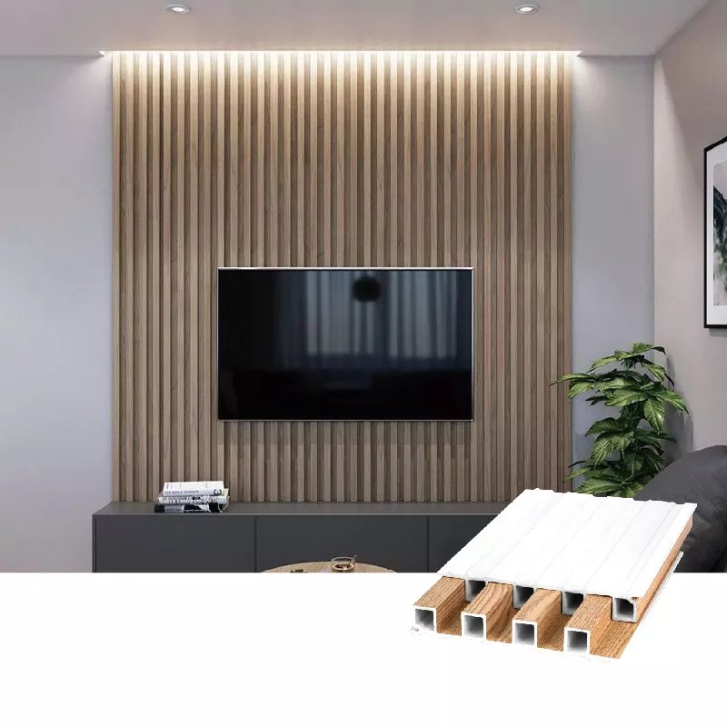 Modern Style Wall Siding Moisture-Proof Decorative PVC Coated Wall Board WPC Wall Panels