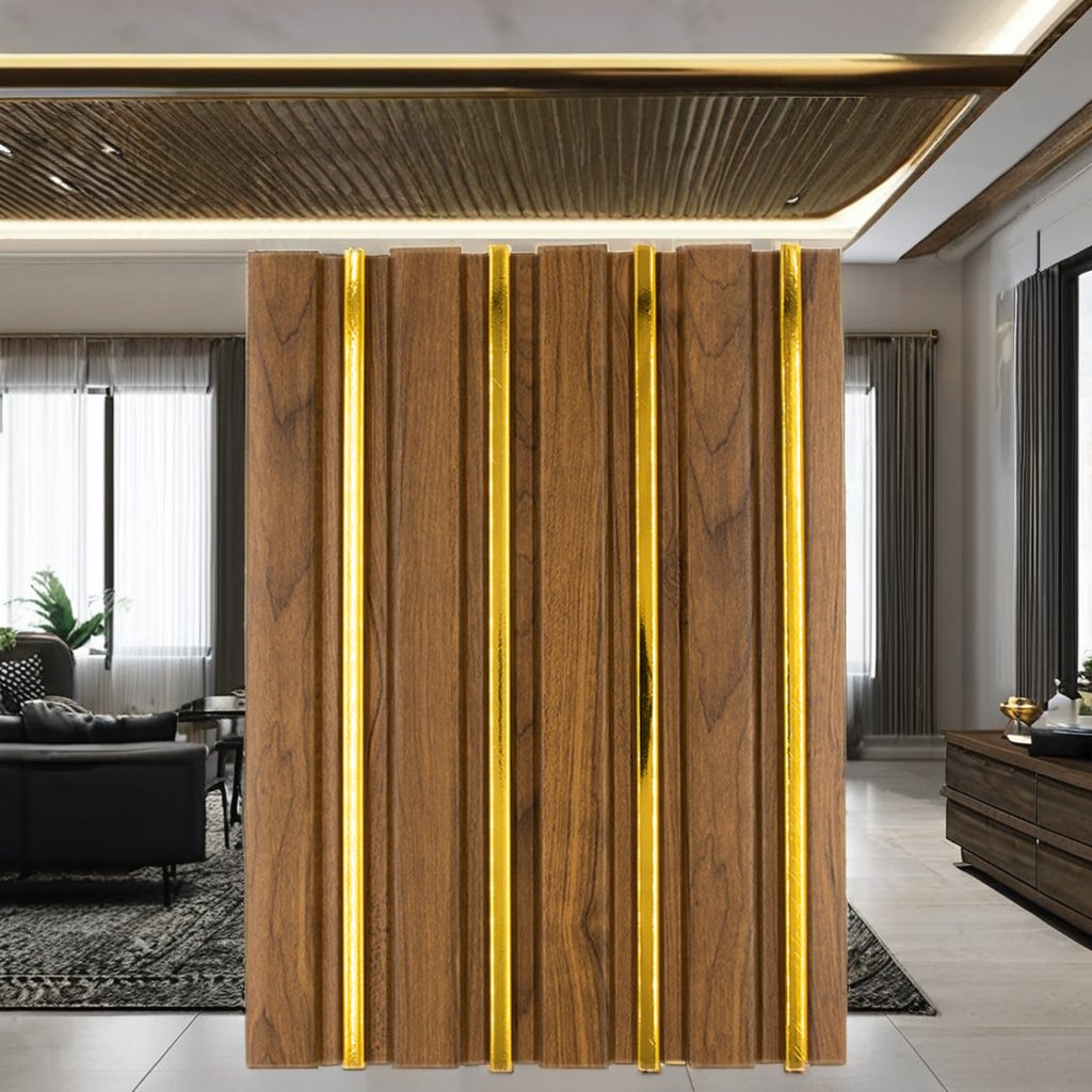 Eco-Friendly PS Wall Panel Easy-to-Install Charcoal Louvers for Indoor-Exterior Office & Villa Walls 1-Year Warranty