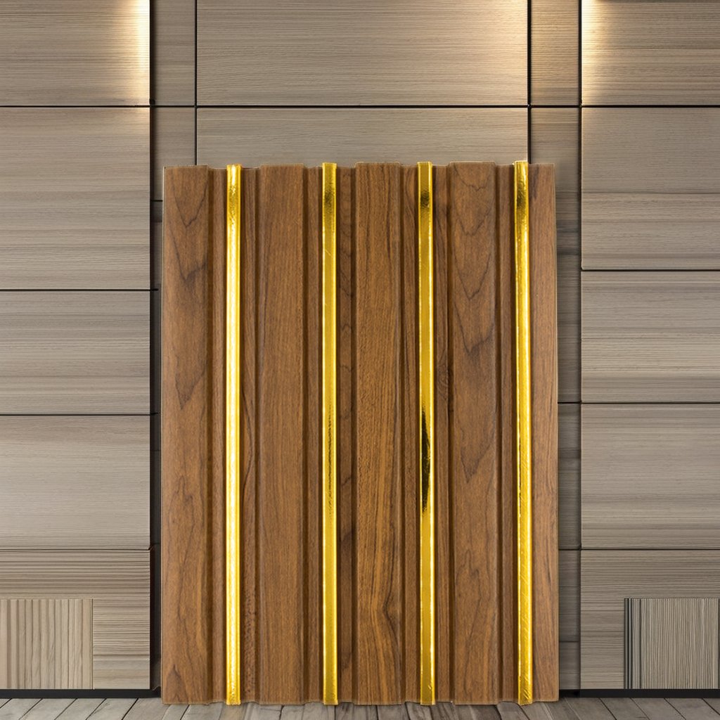 Eco-Friendly PS Wall Panel Easy-to-Install Charcoal Louvers for Indoor-Exterior Office & Villa Walls 1-Year Warranty