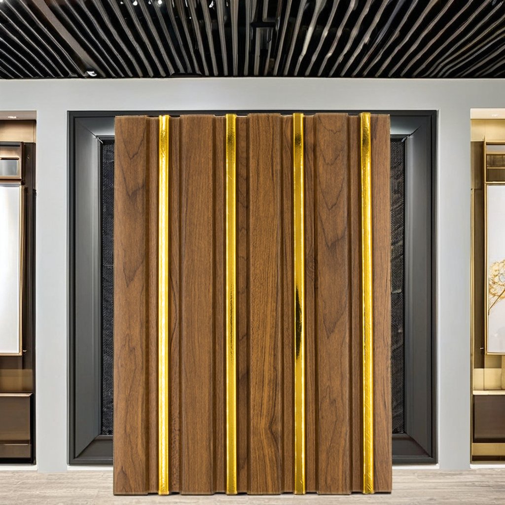 Eco-Friendly PS Wall Panel Easy-to-Install Charcoal Louvers for Indoor-Exterior Office & Villa Walls 1-Year Warranty