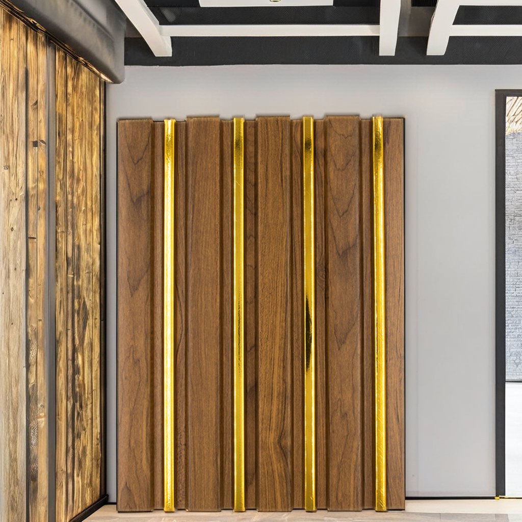 Eco-Friendly PS Wall Panel Easy-to-Install Charcoal Louvers for Indoor-Exterior Office & Villa Walls 1-Year Warranty