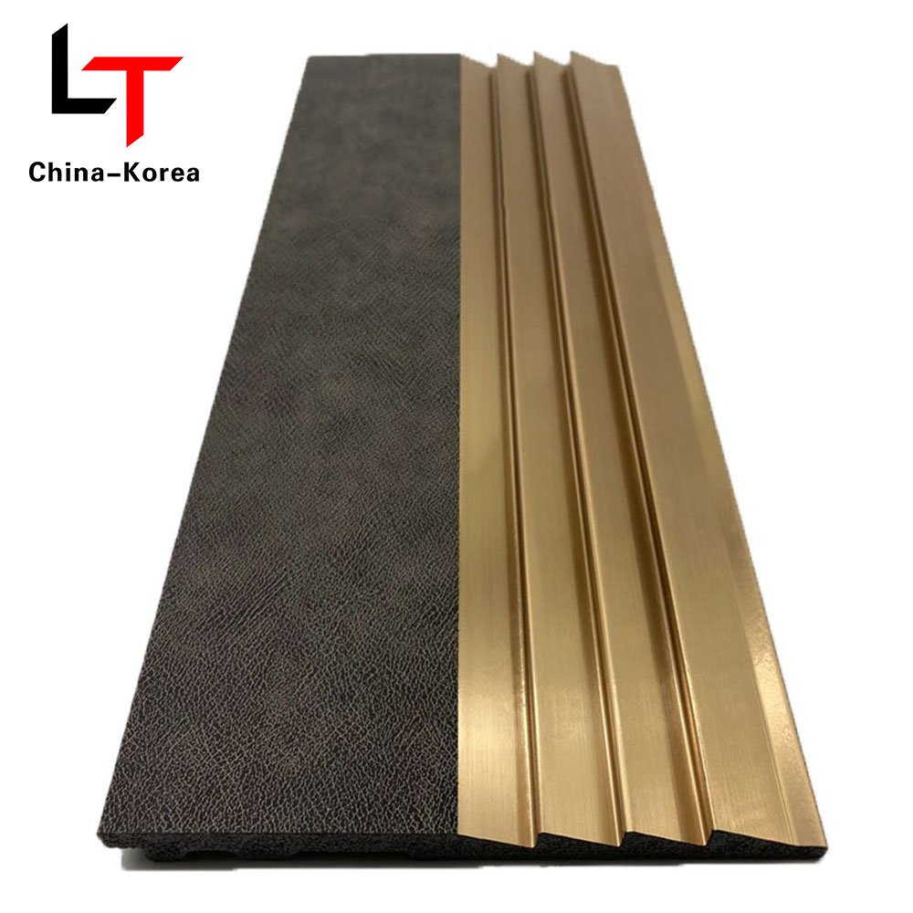 LT Factory Direct Vinyl 3D PS WPC fluted wall panels Wooden Cladding back Board Co-extrusion foam Wood Plastic Composite Slatted