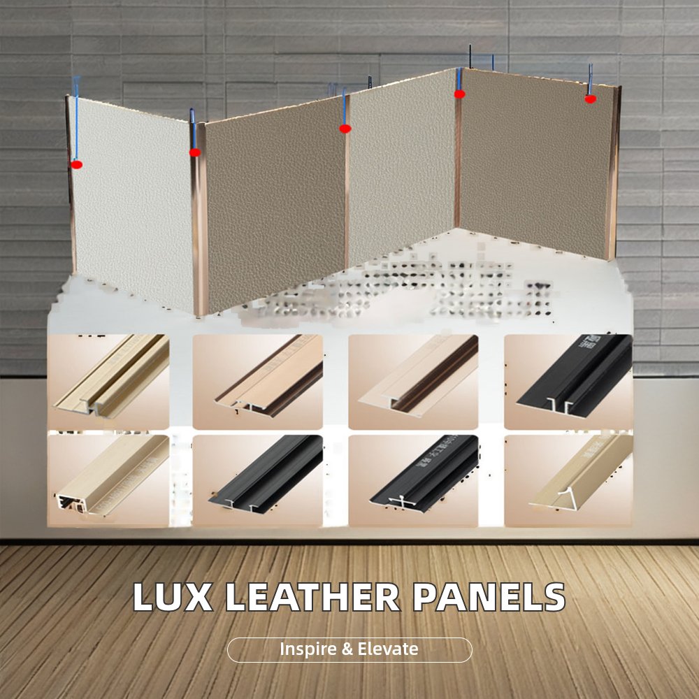 Luxury Classic 8mm PVC & Leather Wall Panel WPC Interior Wall Board with Acoustic Insulation & Carbon Jin for Indoor Apartments