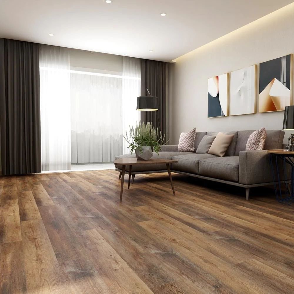 Hotel modern customized rigid core hybrid flooring waterproof 8mm 9mm vinyl floor board spc vinyl flooring