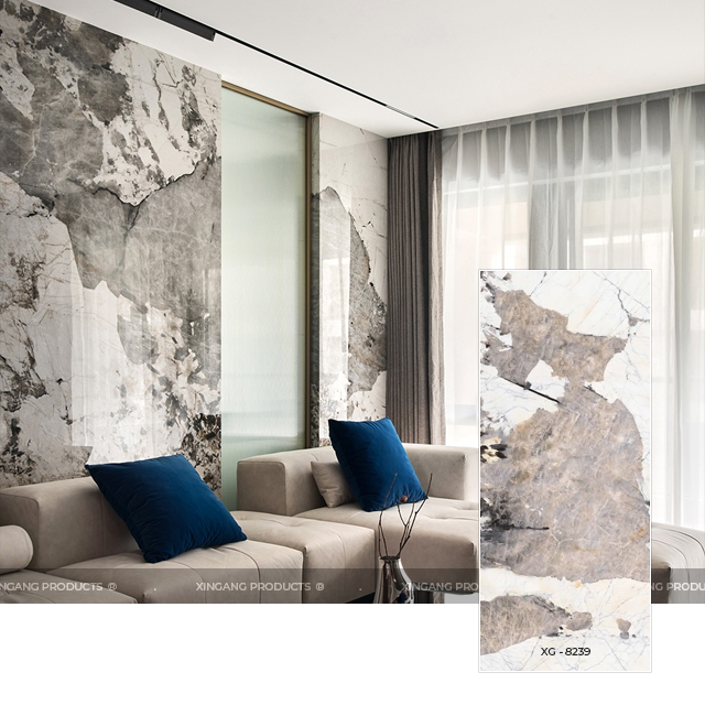 High Glossy Marble Alternative Wall Panel Board PVC UV Marble Sheet For Interior Decoration