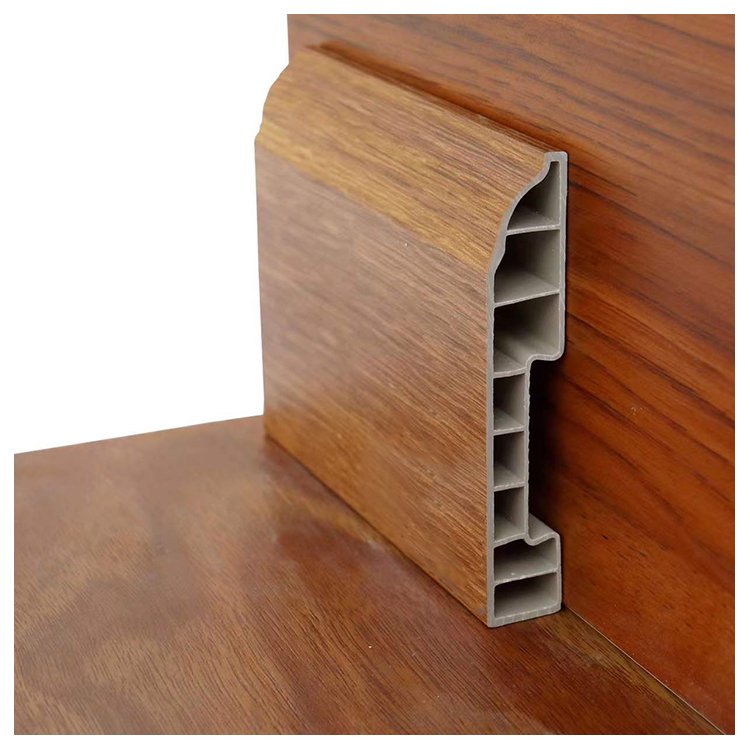 China Suppliers SPC Decking Floor Skirting for Floor Accessories HomeDecoration PVC Skirting Base board Line for flooring