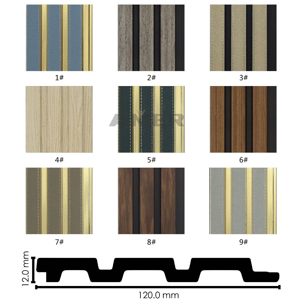 Amer Factory Price Oem Waterproof 120mm Width Wall Panel boards Interior Home Decoration