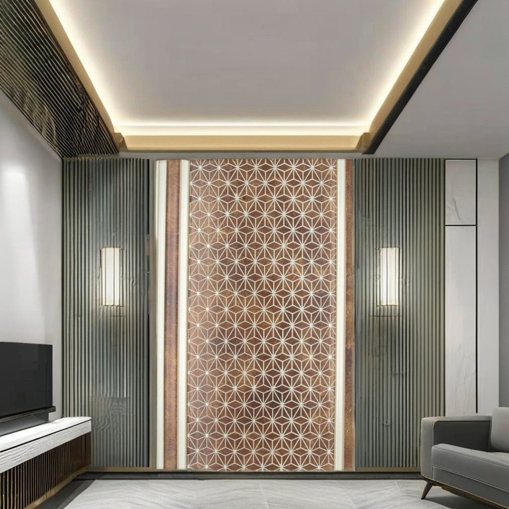 Hottest Eco-Friendly Wall Panel Easy Installation PS Charcoal Louvers Waterproof for Villa Decoration