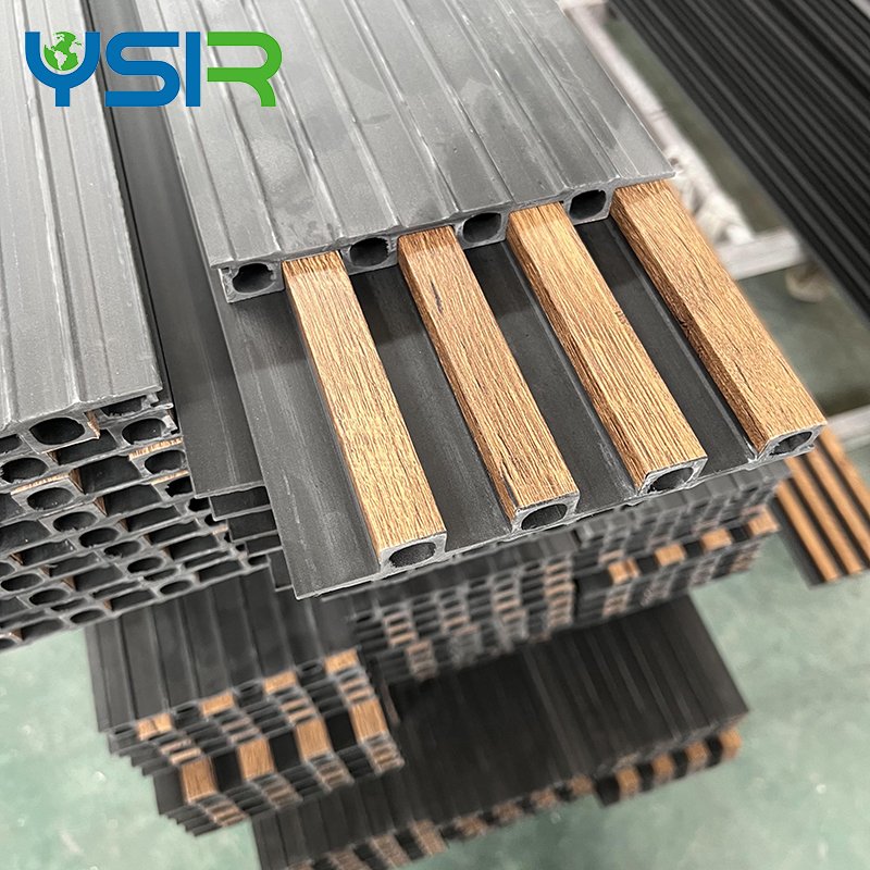 wood and plastic composite wpc wall panel pvc film laminated eco indoor wall panel