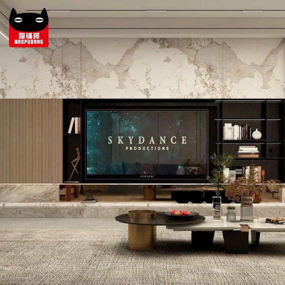 PVC Marble Background Wall Sheet Board Carbon Crystal / Bamboo Charcoal Wood Veneer Wall Panel