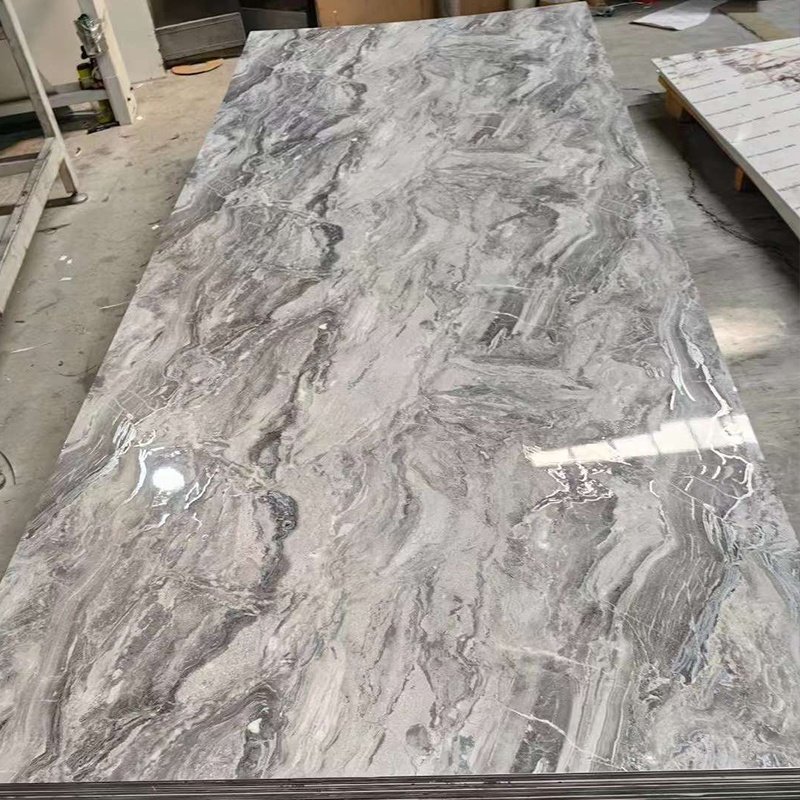 Interior WPC Marble Pattern Wall Panel Waterproof Bamboo Wood Carbon for Hotel/Villa