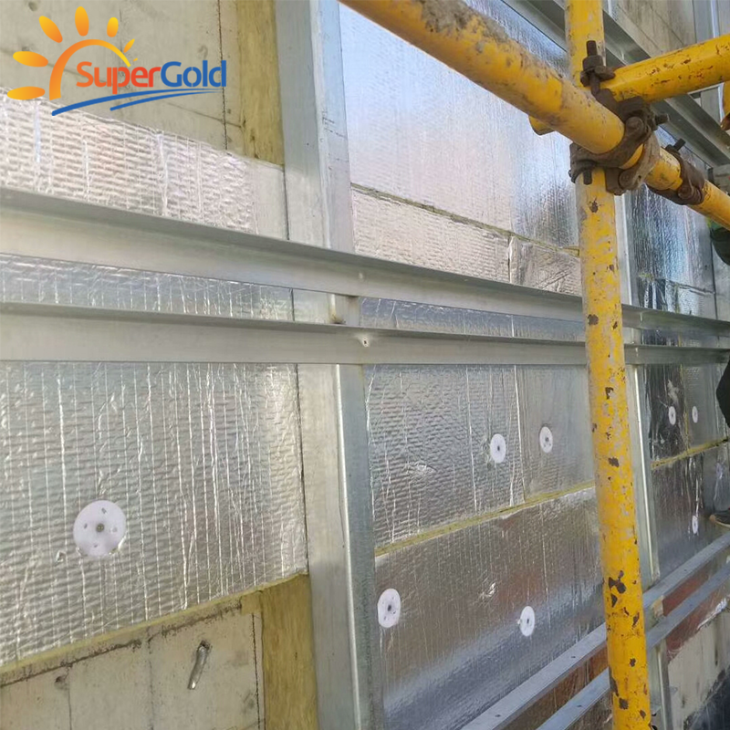 Building materials rock wool board insulation compressed rock wool board insulation with aluminum foil facing