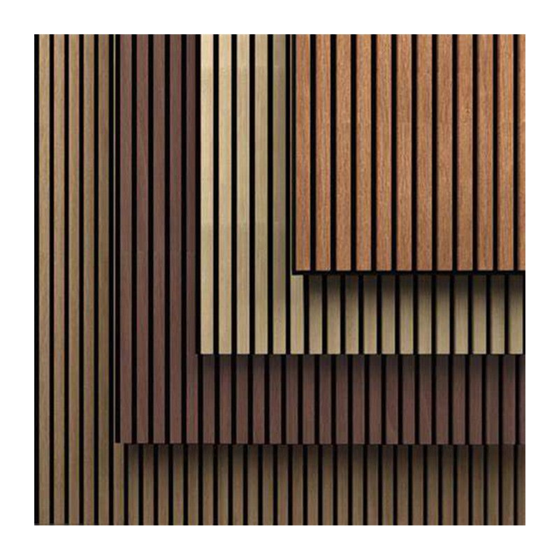Apolloxy Mdf wood Pet Strip Sound-Absorbing fluted panel Acoustic Board Solid oak Wooden soundproof Slat Panel For Wall Panels