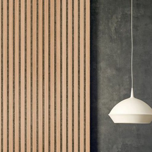 Apolloxy Mdf wood Pet Strip Sound-Absorbing fluted panel Acoustic Board Solid oak Wooden soundproof Slat Panel For Wall Panels