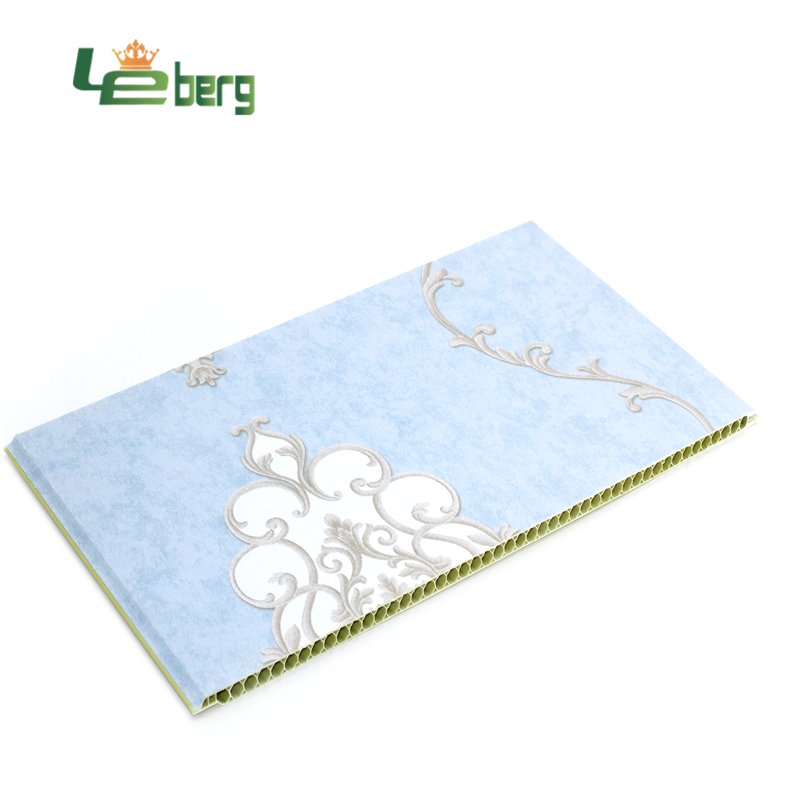 V/ Flat Gap Waterproof and Fireproof PVC Surface Wood Bamboo Fiber Ceiling Wall Panel For Interior Decoration