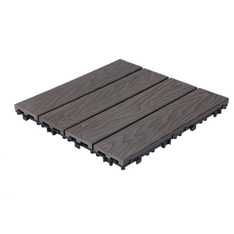 Bamboo fiber wpc diy board decking tile wood plastic composite diy wpc deck