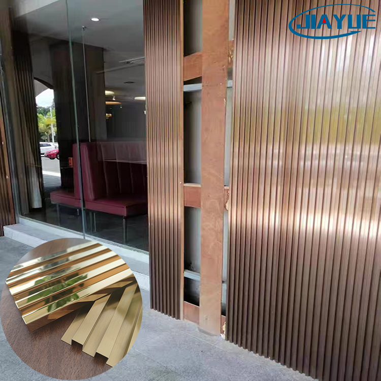 Stainless Steel Louvered Fluted Panel Wall Cladding Panels Exterior Decoration