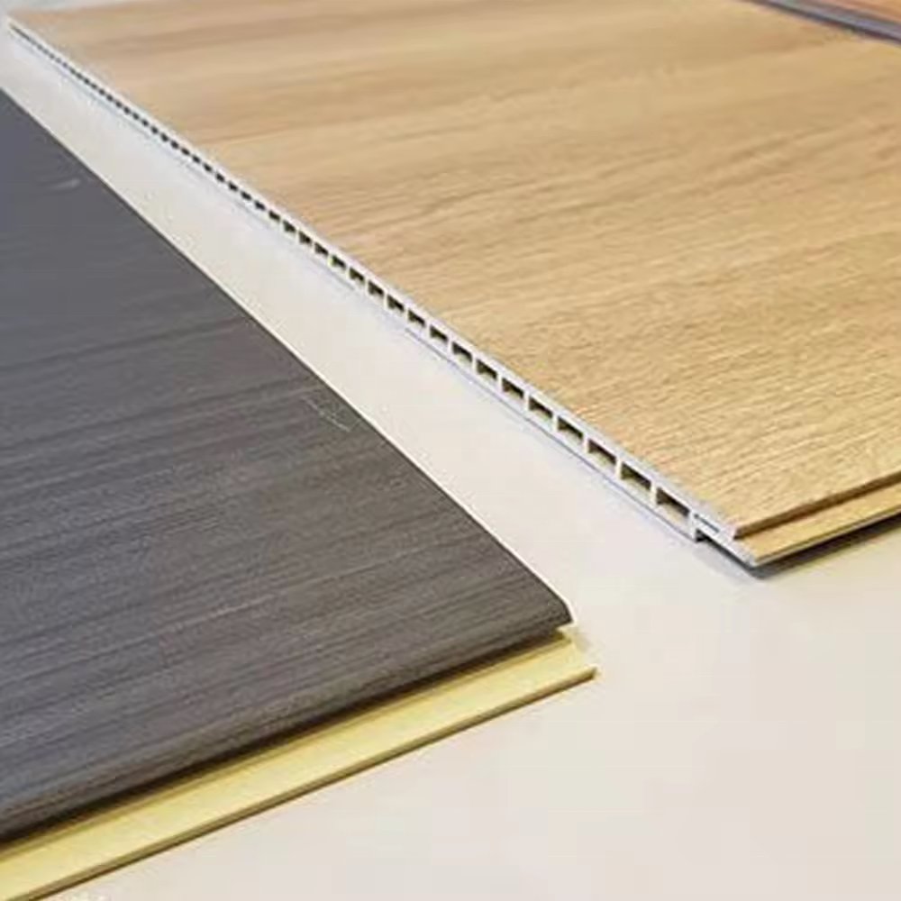 Waterproof wood plastic WPC wall panel cladding indoor hollow WPC panels for interior decoration, WPC fence boards sheet