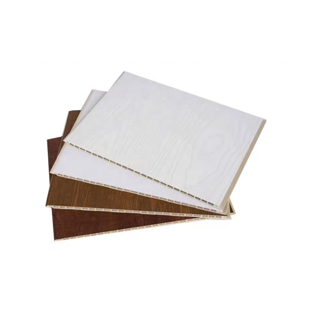 Waterproof wood plastic WPC wall panel cladding indoor hollow WPC panels for interior decoration, WPC fence boards sheet
