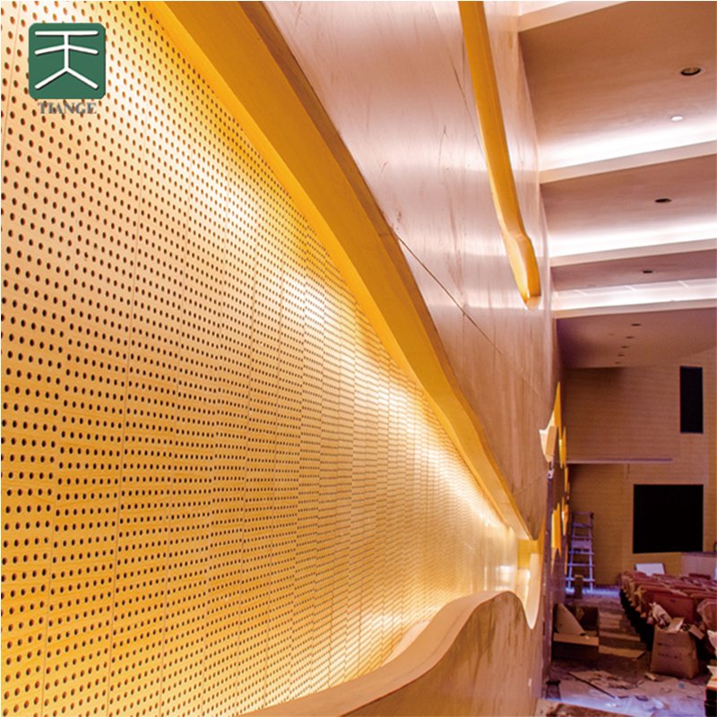 TianGe Factory soundproof board low-cost sound absorbing wooden perforated acoustic panel/Sample Link