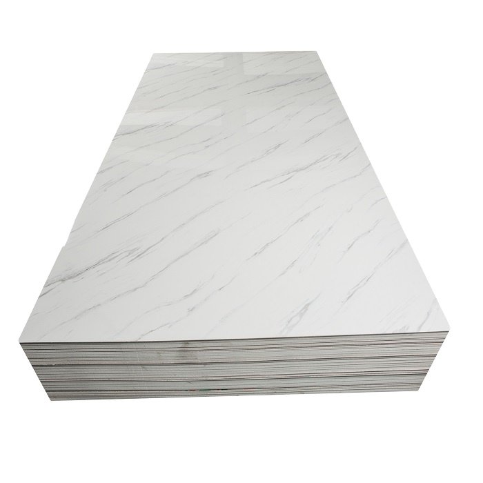 New Design Wall Decorative Panels Uv Coating Pvc Marble Sheet Uv 3D Uv Wall Board