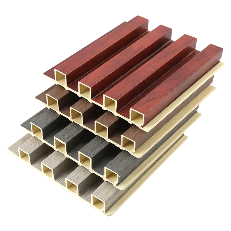 Luxury PVC WPC wall panelsboards and other boards Waterproof Fluted Design Wooden Grain Interior/Exterior Walls panels