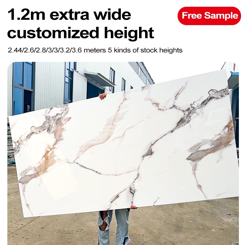 Hot Sale High Gloss Marble Decoration Wall Panels 5MM 8MM Flexible Bamboo Charcoal Board