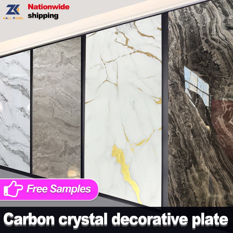 Hot Sale High Gloss Marble Decoration Wall Panels 5MM 8MM Flexible Bamboo Charcoal Board