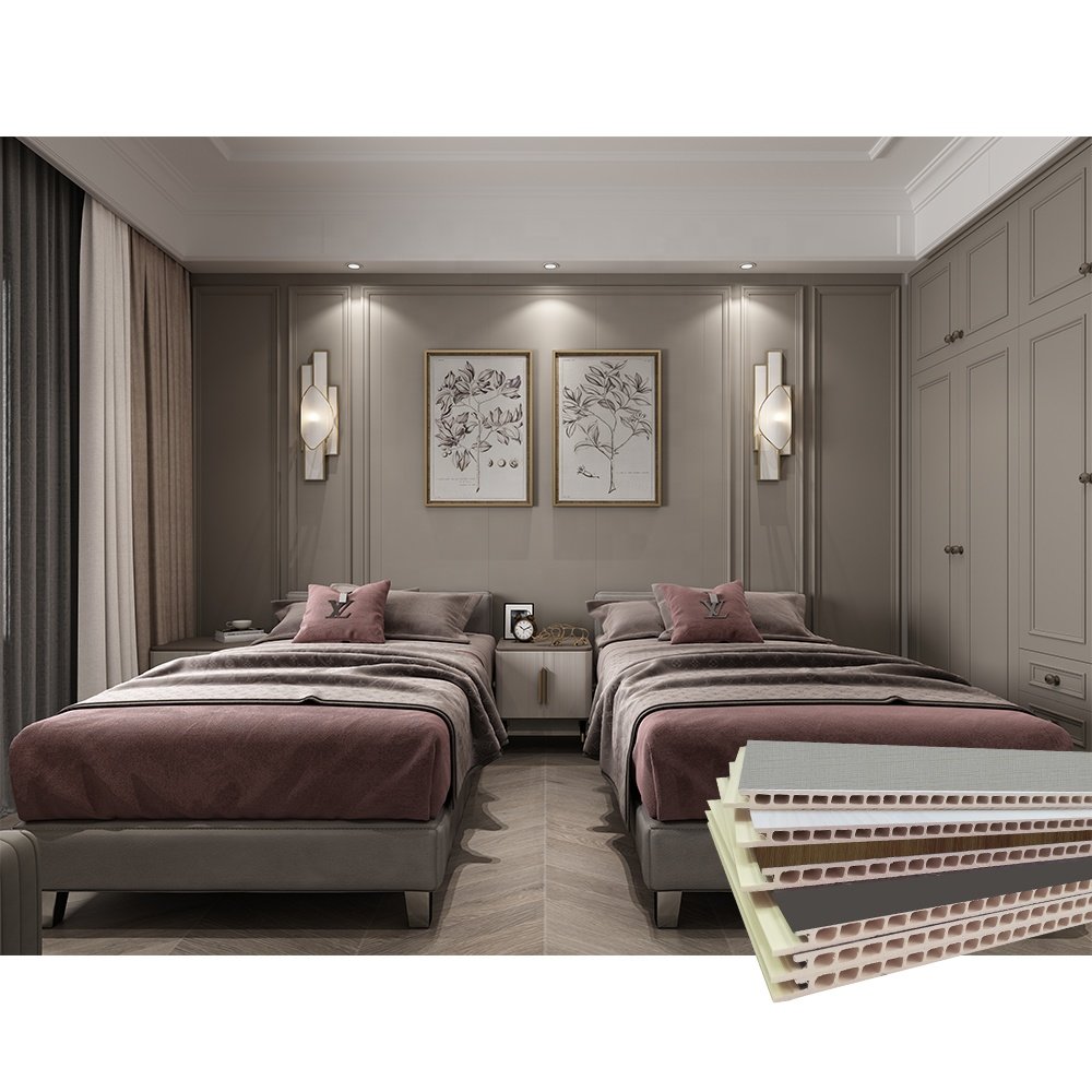 WPC wall board water proof wood decorative hotel bedroom insulation walls panels