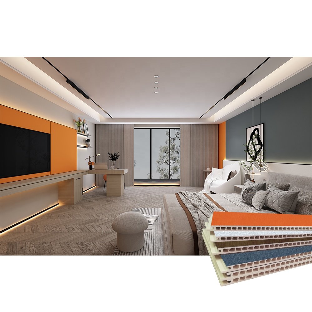 WPC wall board water proof wood decorative hotel bedroom insulation walls panels