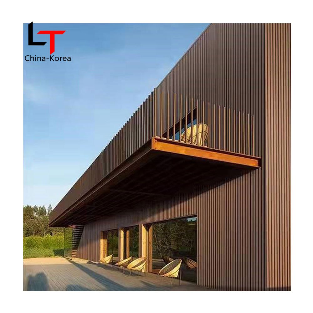 Halong Exterior panel de pared 3d wall panels boards other boards decorative wpc fluted wall panel outdoor