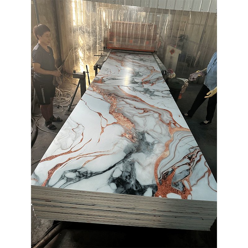 Modern UV Marble PVC Wall Panels Waterproof Sheet PVC Cladding Boards for TV Board 2-Year Warranty