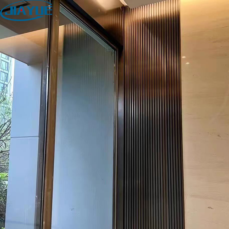 Stainless Steel 3D Fluted Panel Profile Gold Mirror Metal Grille Panel Decorative Wall Panels Interior Wall Cladding