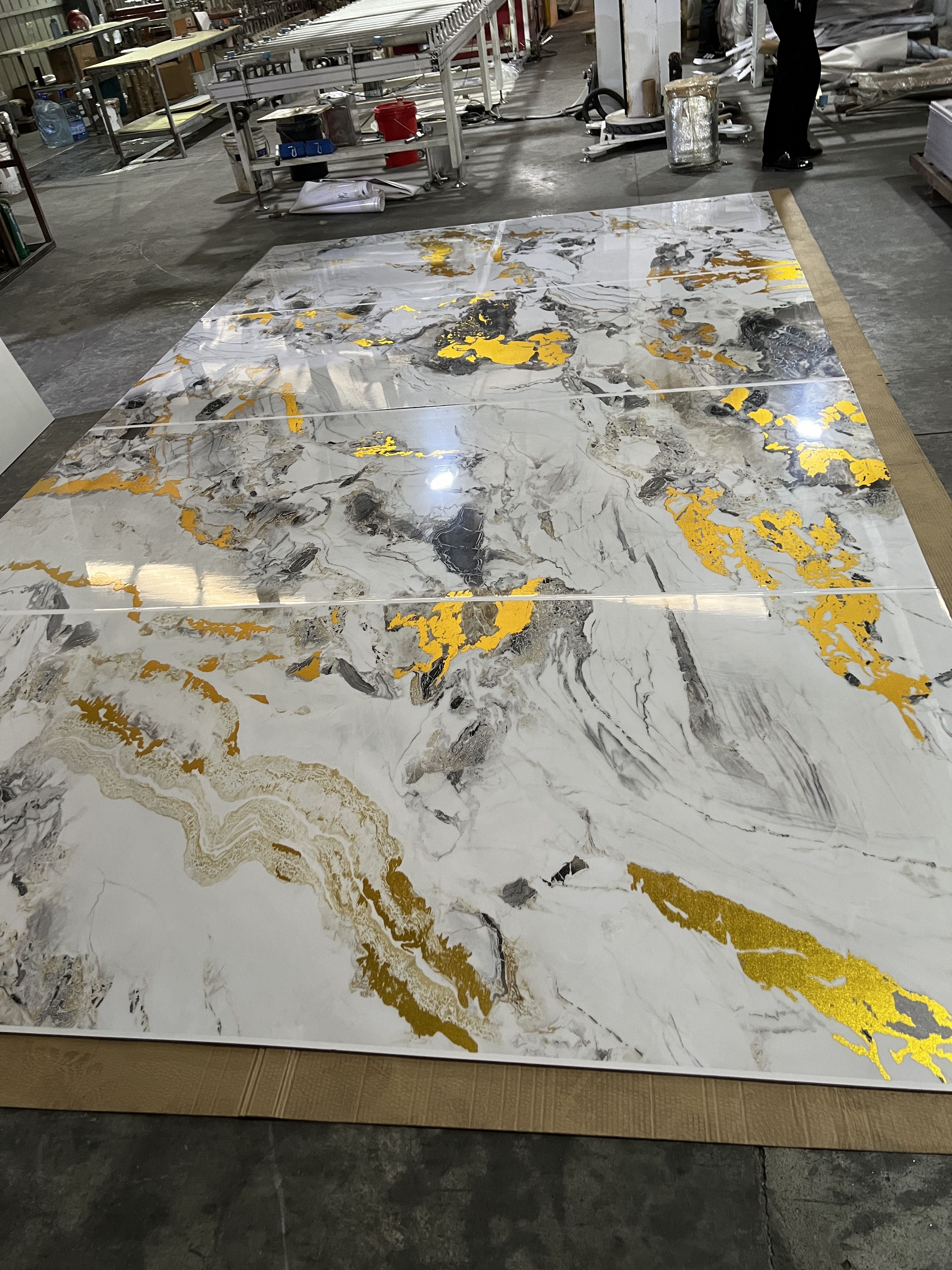 high glossy marble sheet panel Bamboo Charcoal Board marble bamboo charcoal board veneer