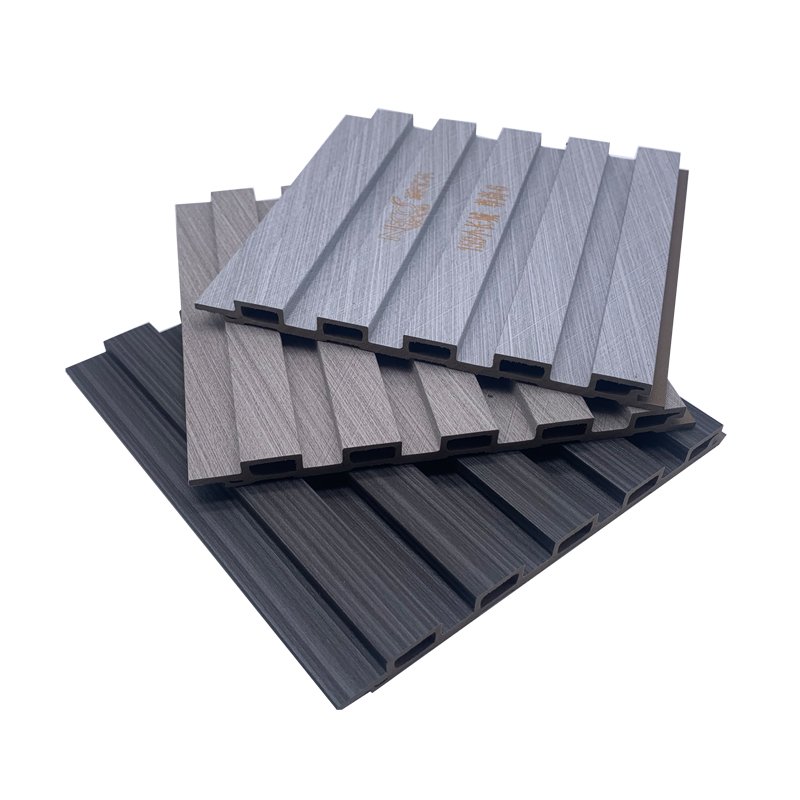 Eco-friendly Interior Decor Wooden Slats Panel/Wpc Slats Seamless Carbon Board/Waterproof WPC Wall Panel WPC Fluted Wall Panel