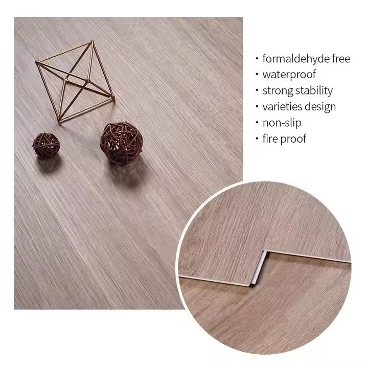 4mm SPS Flooring PVC Tile Interlock Click LVT SPC Plastic Wood Grain Vinyl Indoor Floor Product Category Boards