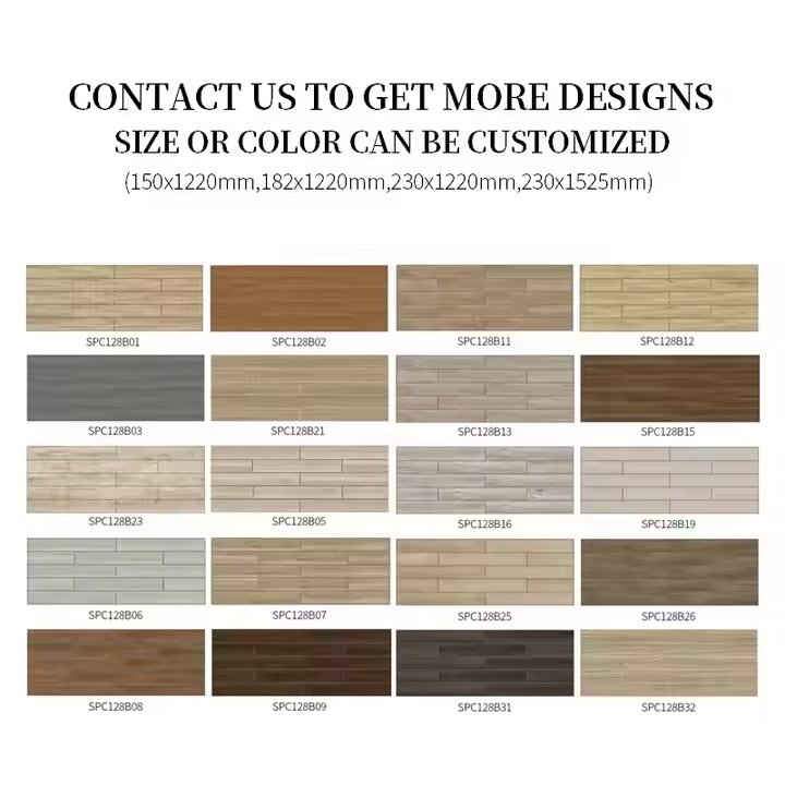 4mm SPS Flooring PVC Tile Interlock Click LVT SPC Plastic Wood Grain Vinyl Indoor Floor Product Category Boards