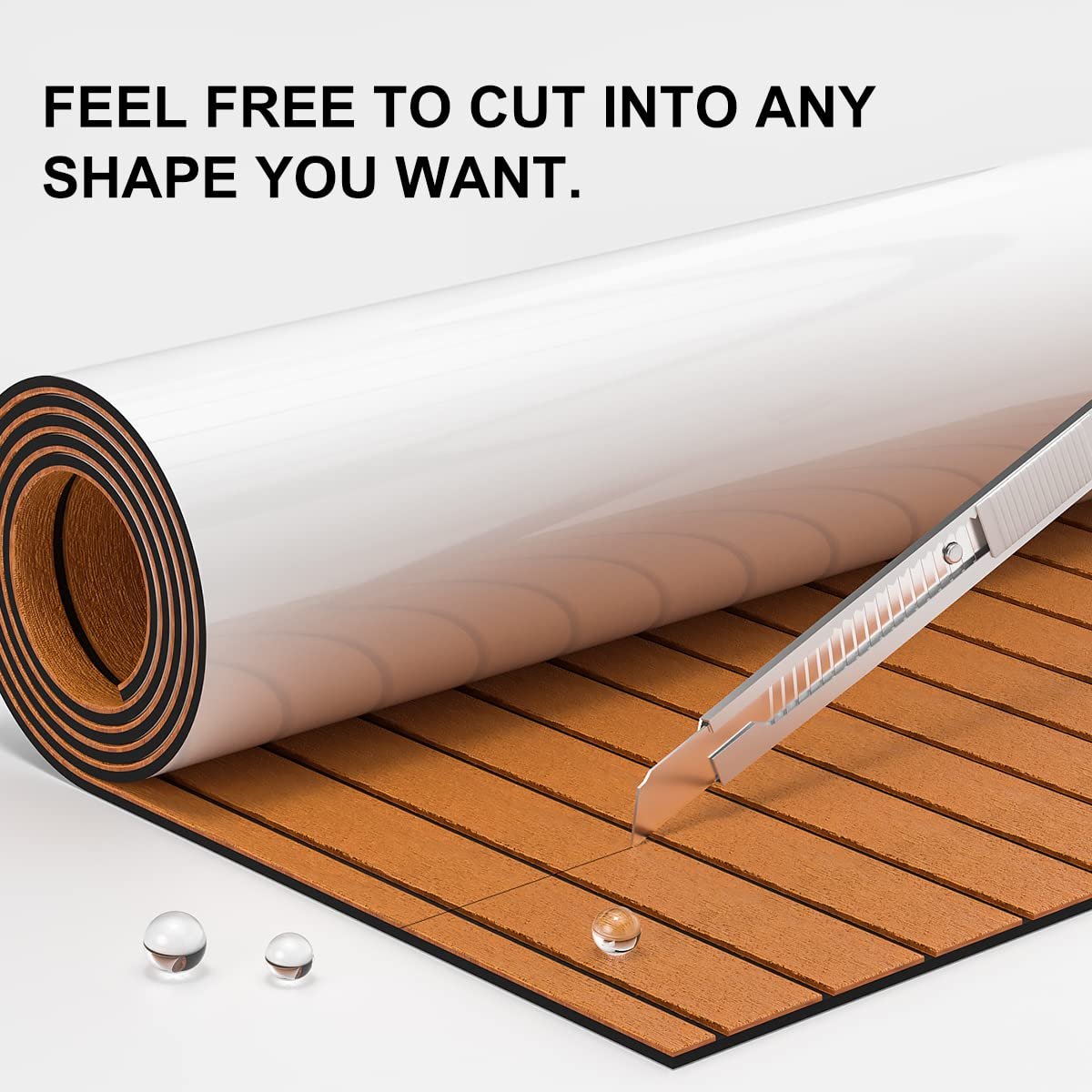 New Design Yacht EVA Foam Boat Floor Faux Teak Flooring Decking Sheet Anti Slip Marine Mat