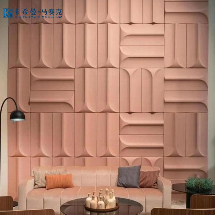 New Eco-Friendly 3D Texture Board Interior Decoration Foamed Ceramic Wallboard MCK Texture Board