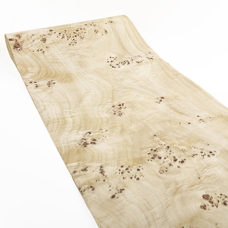 Langsheng Factory Direct Selling Custom Hotel Diy Real Poplar Burl Veneer Wood Wall Panel Sheet For Door Skin