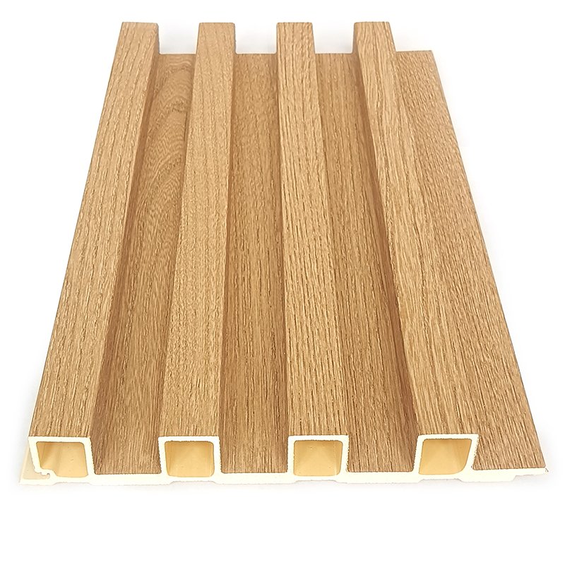Modern Gray 3D Flat Wall Fence Panel Waterproof PVC WPC Acoustic Bamboo Fiber Indoor/outdoor Exterior Wall Boards Hotels Shop