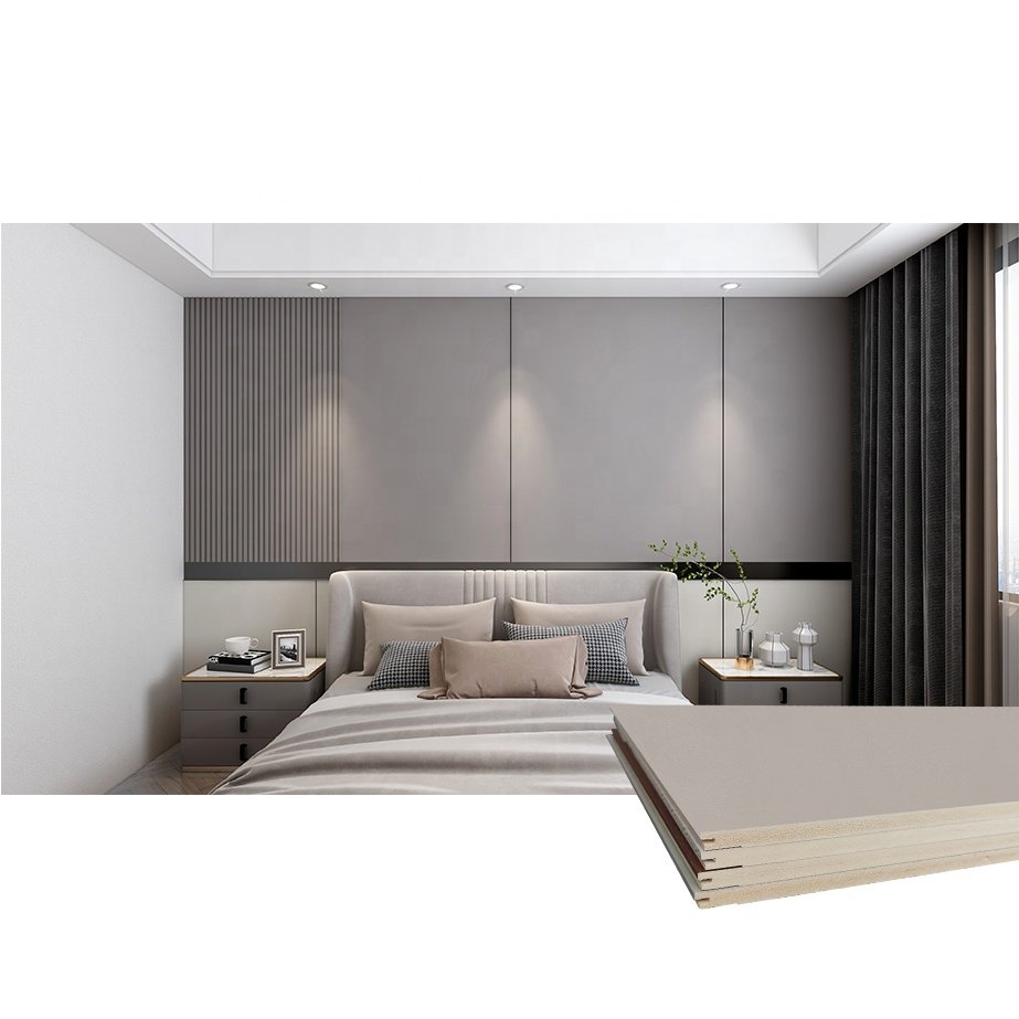 Materials Wall Boards Green Grey Flat Wall Flexible WPC Paneling