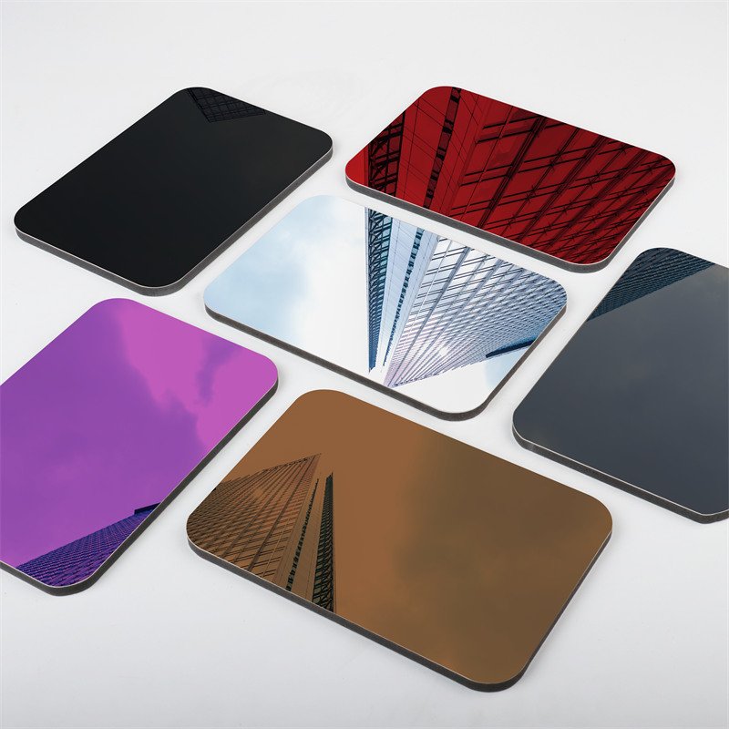 Hotel lobby ceiling 5mm / 8mm flexible bamboo charcoal wood veneer mirror wall panel