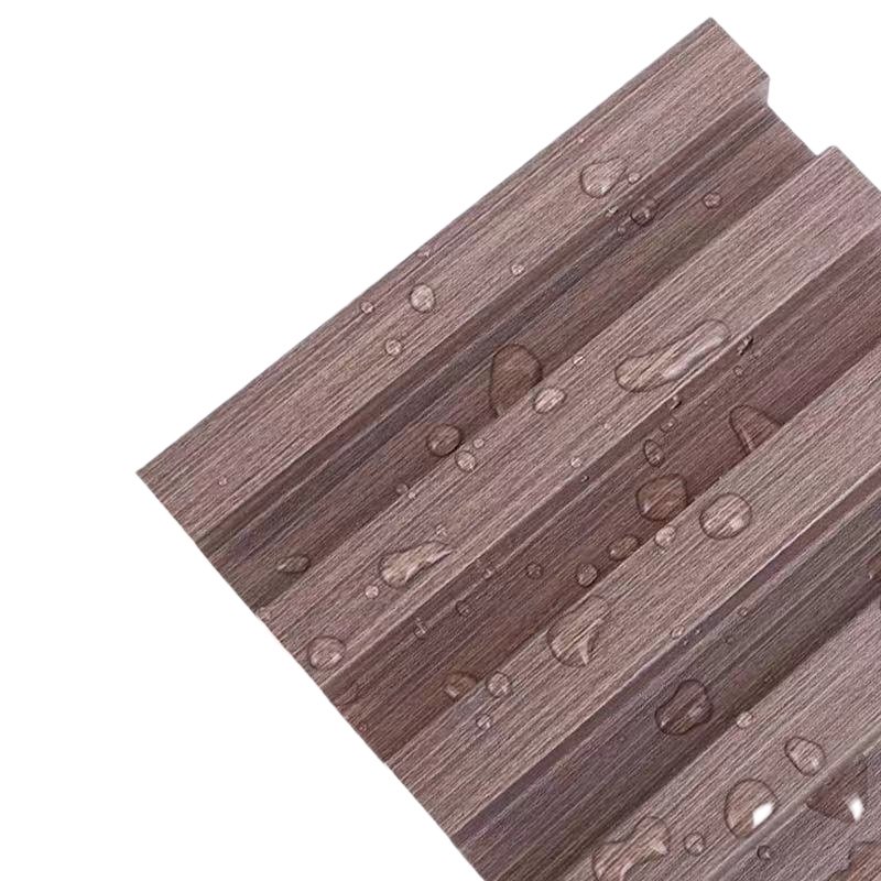 E&R WOOD Easy Installation Eco Solid Wood Grain Decorative 3D wood grain Pvc Fluted Grille Wall Panel Decorated Board For Wall