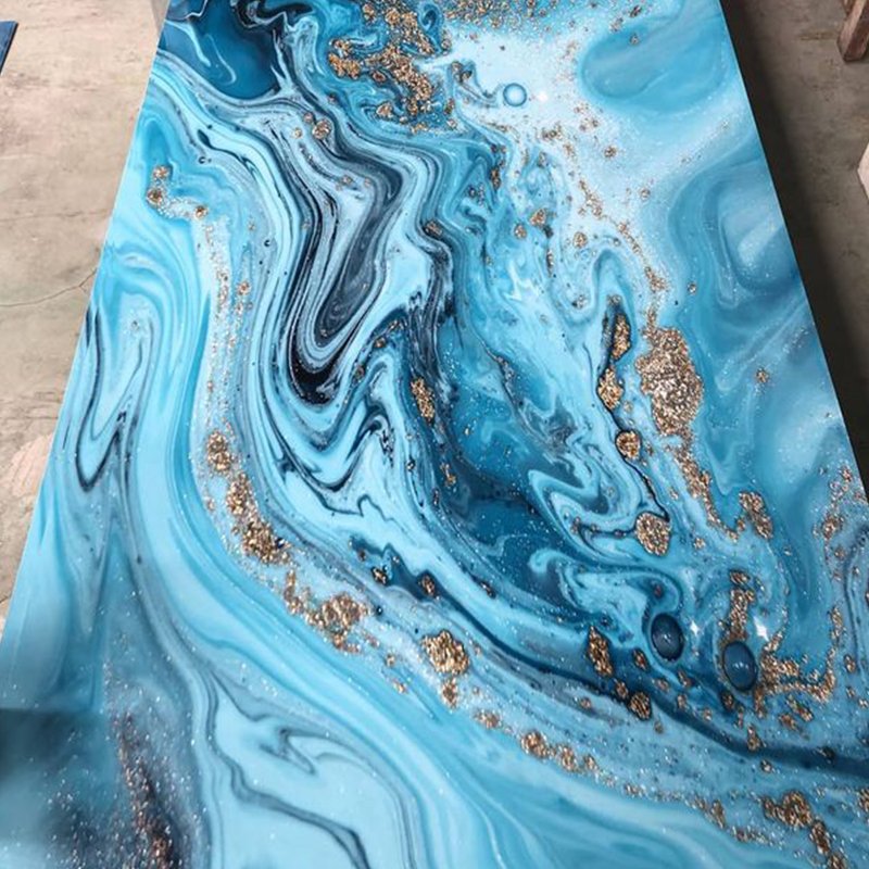 JSXH 2mm 3mm Interior High Glossy Wall Panel 3d Pvc Marble Sheet Marble Alternative Uv Board Uv Marble Sheet